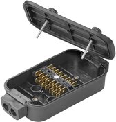 Boîte De Dérivation étanche IP65 150x110x70 Mm - Avec 10 Presse-étoupes M20, Borne 12 Points, Scie Cloche 20 Mm - Pour Extérieur, Garage, Cave
