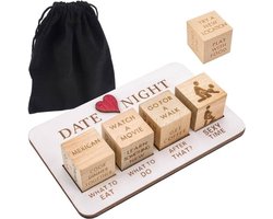 Romantische Date Night Dobbelsteenset - Romantisch koppelspel - Met opbergzak - Perfecte keuze voor 