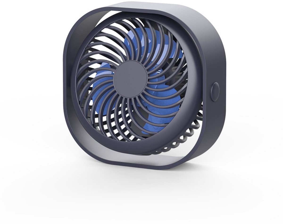 EXCITAT Mini-ventilator - Bureauventilator - Kleine USB-ventilator - USB-voeding - Krachtige luchtstroom - Stille werking - 3 instelbare snelheden - Geschikt voor thuis, op het bureau en op kantoor