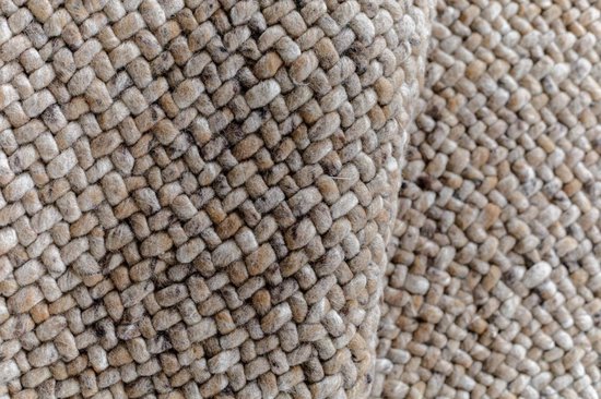 Tapis Rond en Laine Palermo Marron Mélange Eva Interior - Laine - Rond 260 Ø - (XXL)