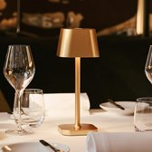 Tavellio Ava Draadloze Tafellamp – H26 – USB en Touch – Tot 120 branduren – Goud