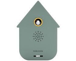 Karlsson Ornament Sound Box Modern Cuckoo - Groen - 12x7.5x11.5cm - Modern