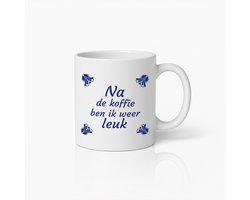 330ml Grappige Koffiemok – "Na de koffie ben ik weer leuk" – Cadeau met Nederlandse Humor voor Koffieliefhebbers