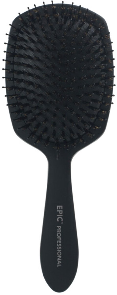 WetBrush Pro Epic Deluxe Shine Enhancer - Grote Zwarte Paddle Haarborstel - Ontwart Nat & Droog Haar Zonder Pijn Of Beschadiging - Met Everlasting Shine Borstelharen - Voor Glanzend, Gezond Haar - Voor Elk Haartype - Salonkwaliteit