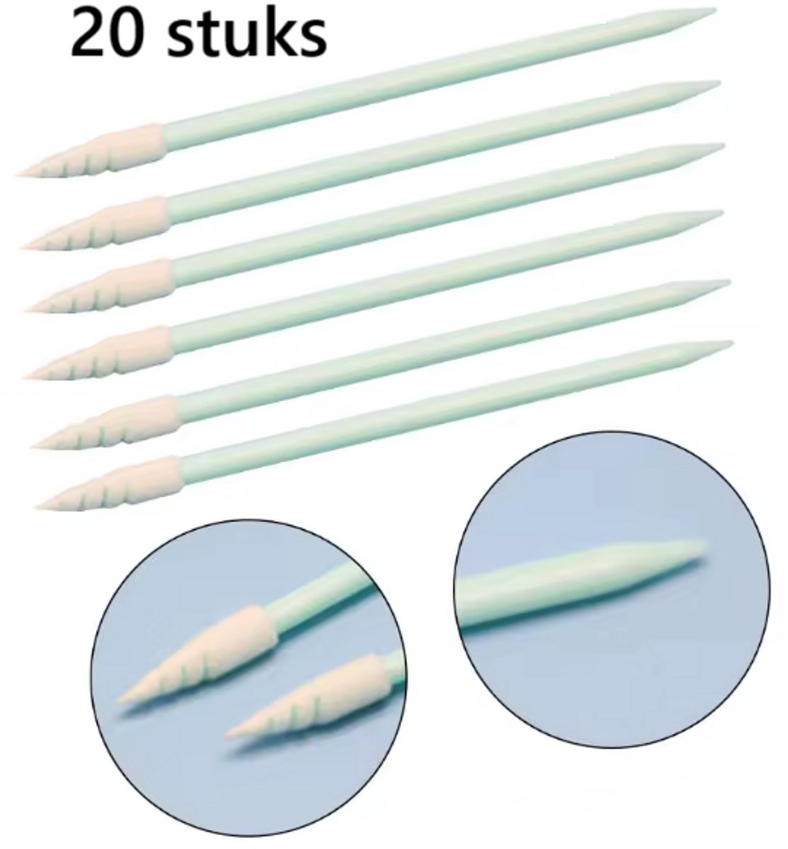 TLVX 20 stuks Precisie Schoonmaak Wattenstaafjes Sticks Geschikt voor het schoonmaken van Rolex Horloge – Apple Iphone – Ipad – Watch – Samsung Telefoon – Camera Toestel – Toetsenbord – Printplaat – TV – Ventilatie Speaker – Secuur reinigen Sierraden