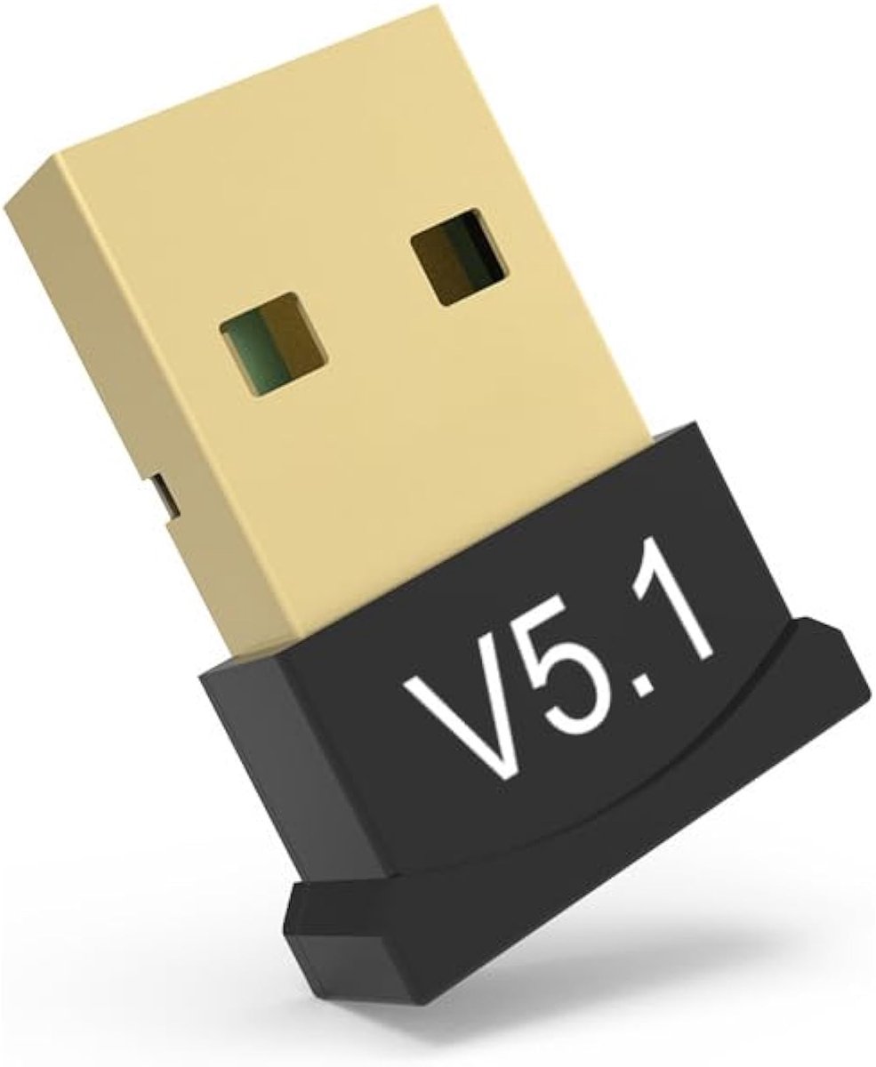 Adapter Bluetooth 5.1 USB, Geheugen Bluetooth PC Laptop USB Bluetooth Compatibel met Windows 11/10/8.1/7/Linux (5.1)