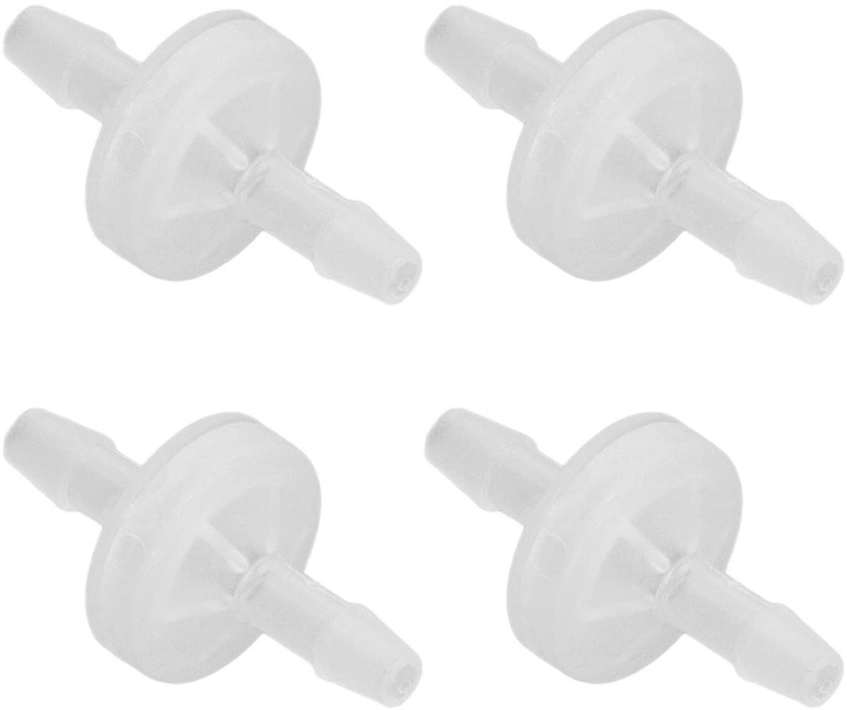 12x Aquarium Check Valve 4mm - Olie- en Ozonbestendig - PP Materiaal