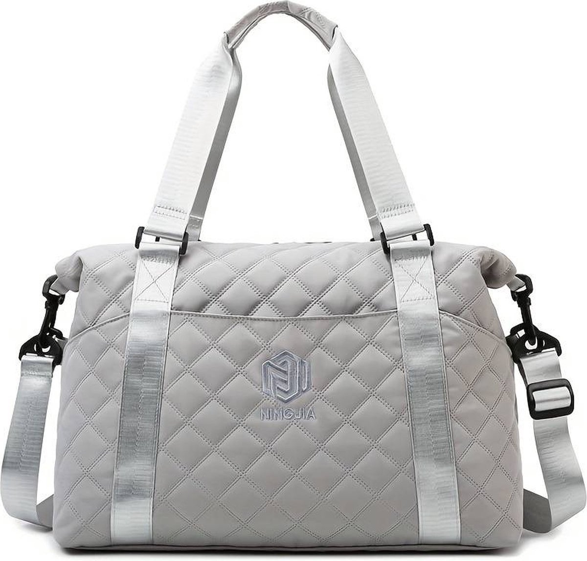 Sjtoer® Reistas Zilver Grijs - vliegtuigtas - sporttas - Weekendtas - Handbagage vliegtuig - nat vak, grote capaciteit, waterdichte zwemtas - reizen, sport, fitness