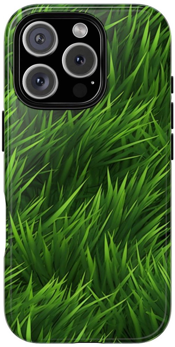 Weelderig Groen Grasstructuur – Telefoonhoesje Geschikt voor iPhone 16 Pro