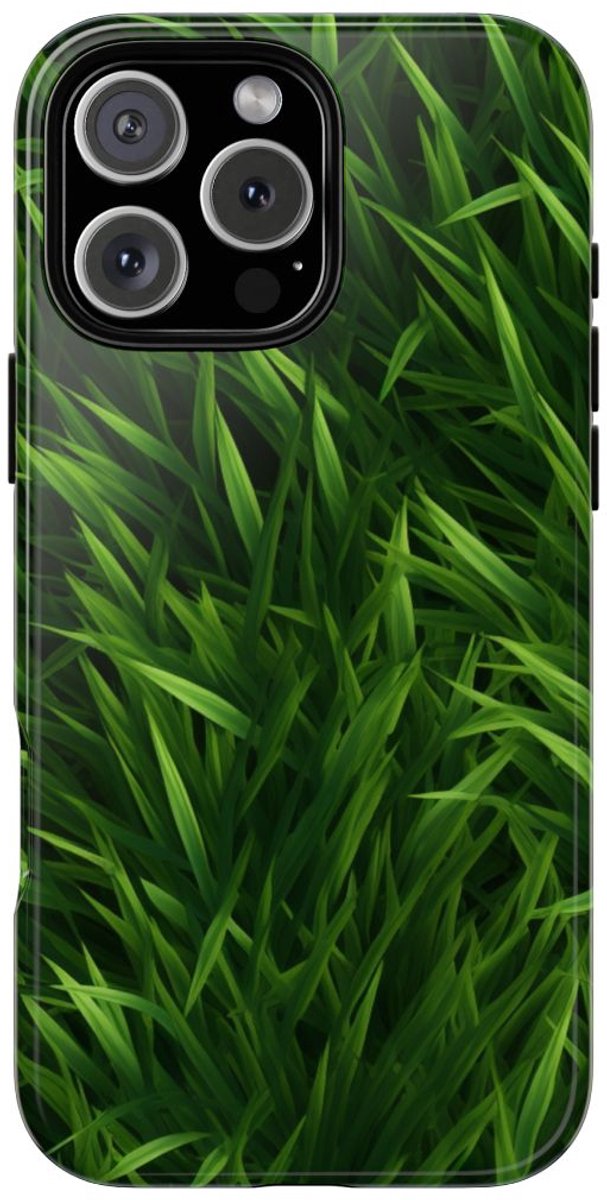 Weelderig Groen Grasstructuur – Telefoonhoesje Geschikt voor iPhone 16 Pro Max