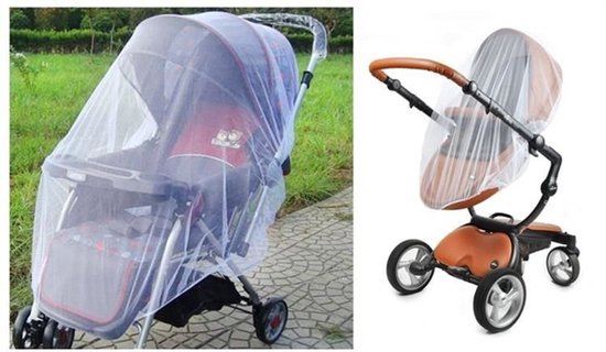Kinderwagen klamboe Muggennet - Universeel Muggennet Voor Buggy, Kinderwagen En Reiswieg — afbeelding 3