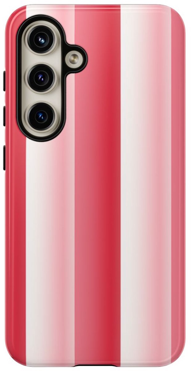 Rood-Wit Gestreept Patroon – Telefoonhoesje Geschikt voor Samsung Galaxy S24