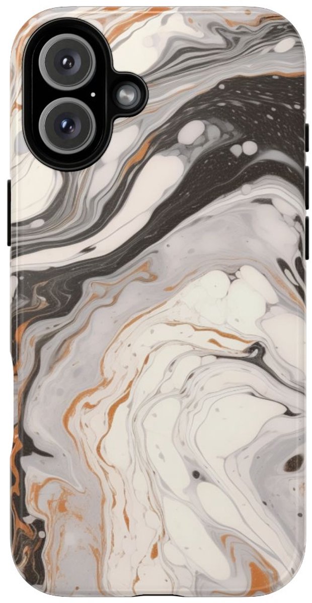 Marmer Swirl Abstract Patroon – Telefoonhoesje Geschikt voor iPhone 16 Plus