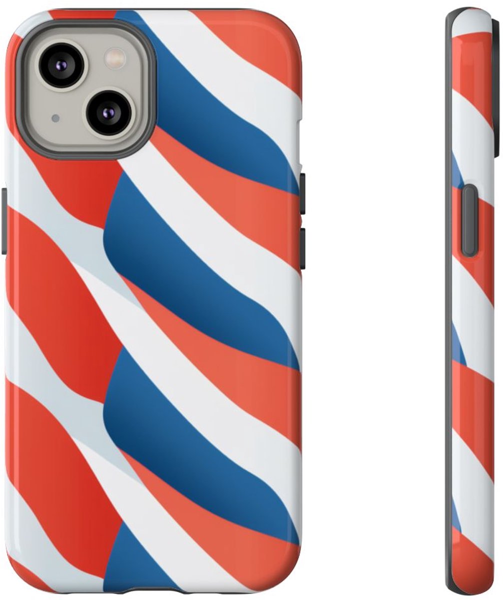 Minimalistisch Frans Vlagpatroon – Telefoonhoesje Geschikt voor iPhone 14