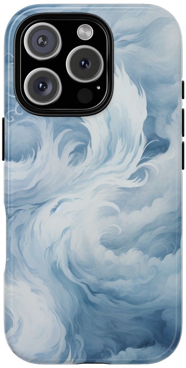 Draaiende Sneeuwstorm en Wervelende Wind – Telefoonhoesje Geschikt voor iPhone 16 Pro