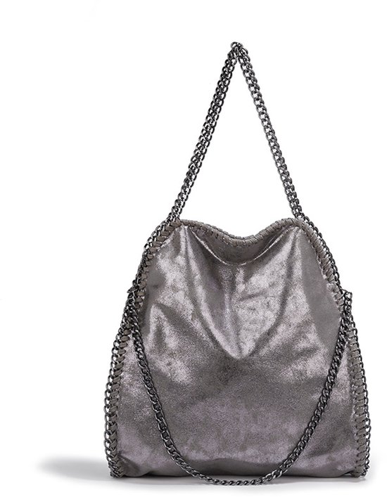 Sac bandoulière avec chaîne - Sacs à main femme - Argent