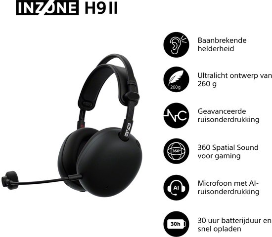 Sony INZONE H9 II (wireless, Black) (3/8)
