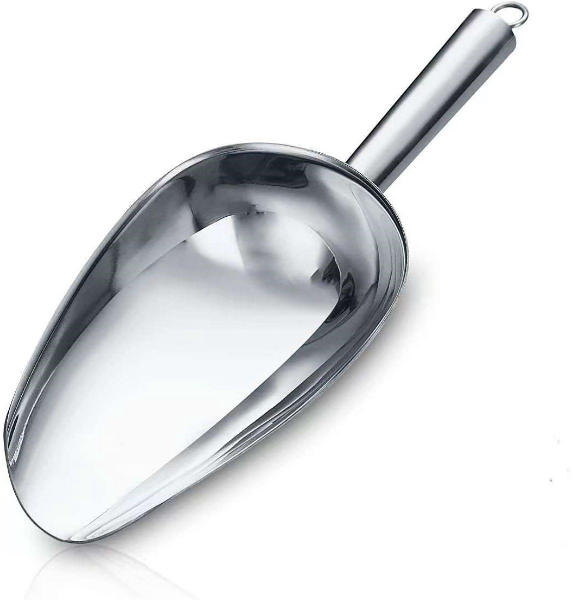 TOVBMUP Metalen ijsschep - 170 g - Voor ijsmachines - Multifunctioneel - Geschikt voor desserts, keuken, bars, feesten, bruiloften, huisdieren, dieren, hondenvoer, schep, strandschep - Zilver