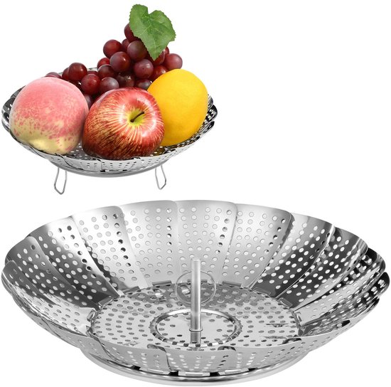 Verstelbare RVS Stoominzet Voor Pannen