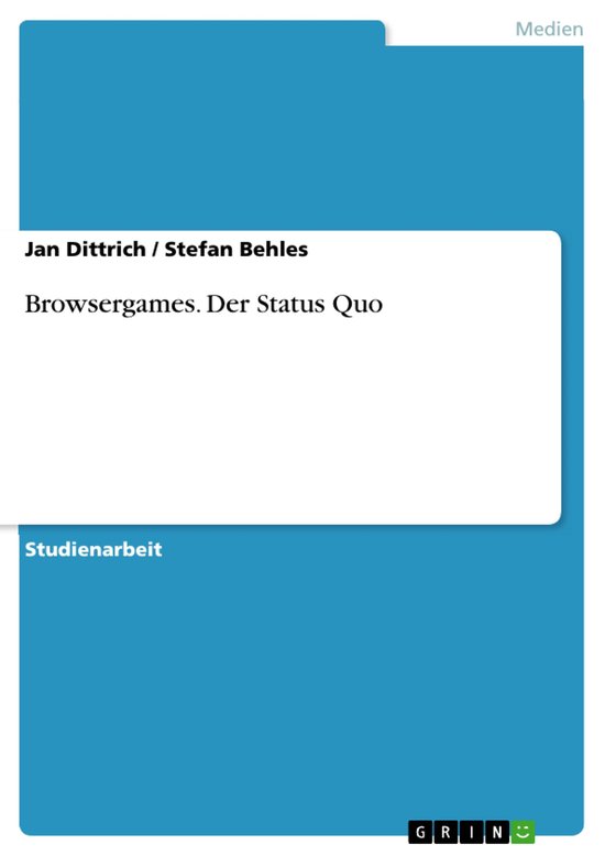 Browsergames. Der Status Quo - cover