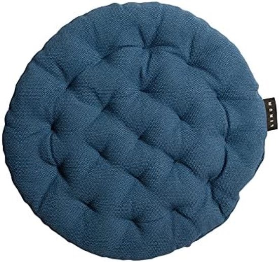 Coussin de chaise rond PromoHome Ø 37 cm - Coussin d'assise en coton épais lavable en machine