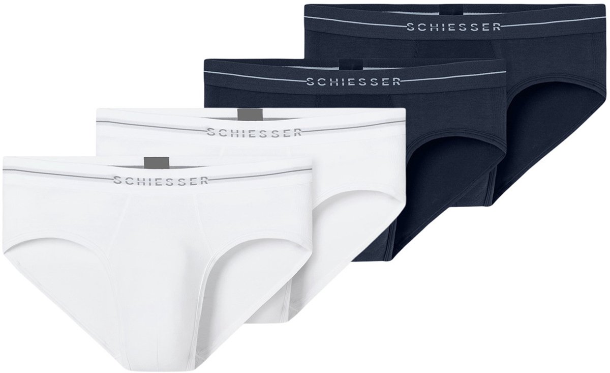Schiesser Heren rio-slip / onderbroek 4 pack Cotton Flex
