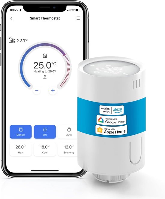Slimme Radiatorthermostaat voor HomeKit - WiFi-verwarmingsthermostaat