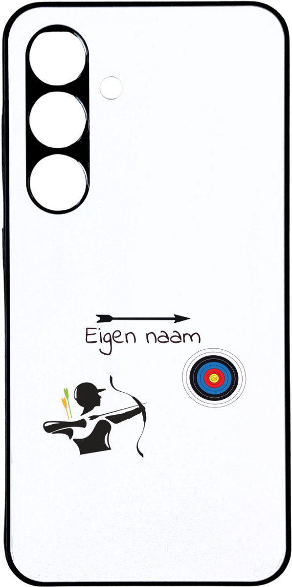 Hacebo® - Boogschieten met naam - telefoonhoesje - Sport - Boogschieters - telefoonhoesjes - Cadeau - Verjaardag - Geschenk - Gepersonaliseerde Jongens en meisjes - hoesje geschikt voor Samsung Galaxy S24