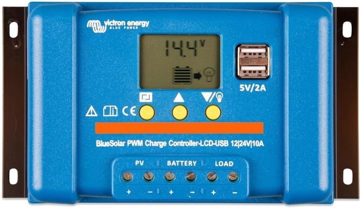 PWM-LCD&USB laadaansluitingen 30 ampère 12/24 volt