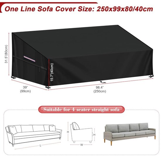 Lumaland Afdekking voor patiostoelen, 84,9 x 66,8 x 88,9 cm, robuuste beschermhoes voor tuinmeubelen, Oxford 600D, 280 g/m², waterdicht, weerbestendig, winterbestendig, in groen/grijs Lumaland Afdekking voor patiostoelen, 84,9 x 66,8 x 88,9 cm, robuuste beschermhoes voor tuinmeubelen, Oxford 600D, 280 g/m², waterdicht, weerbestendig, winterbestendig, in groen/grijs
