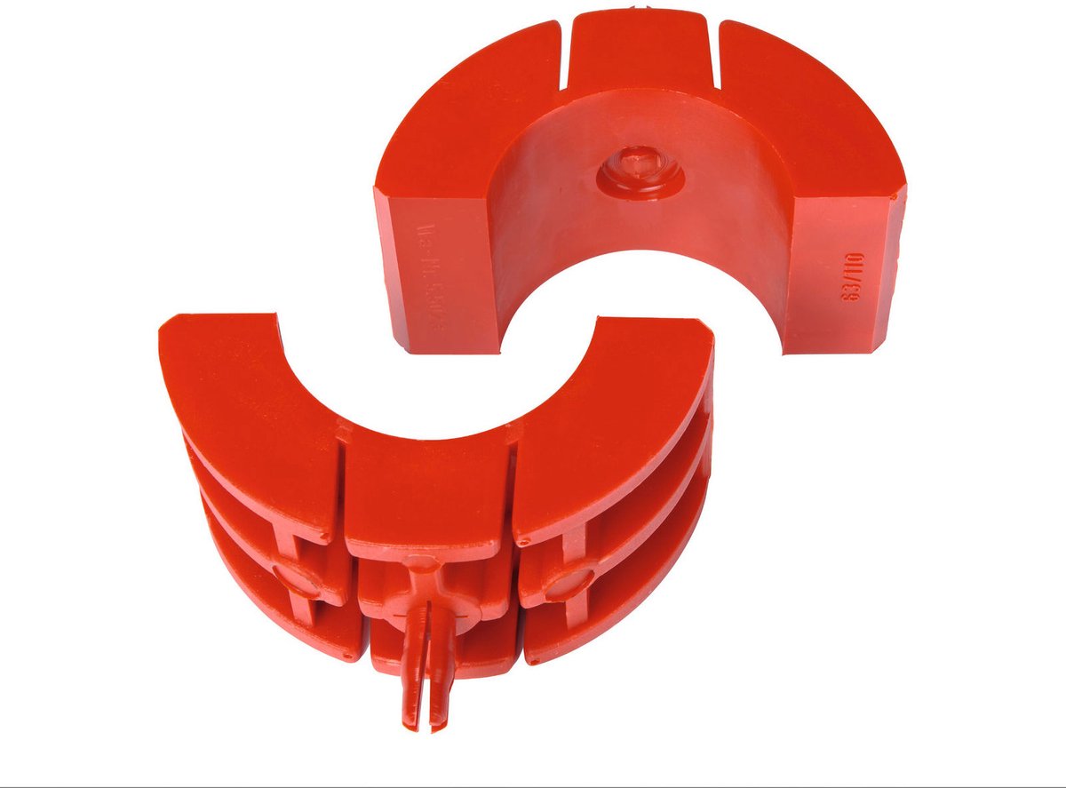 ROTHENBERGER spanklauwenset voor ROCUT 110, 63mm, 2 halve schalen - 55023