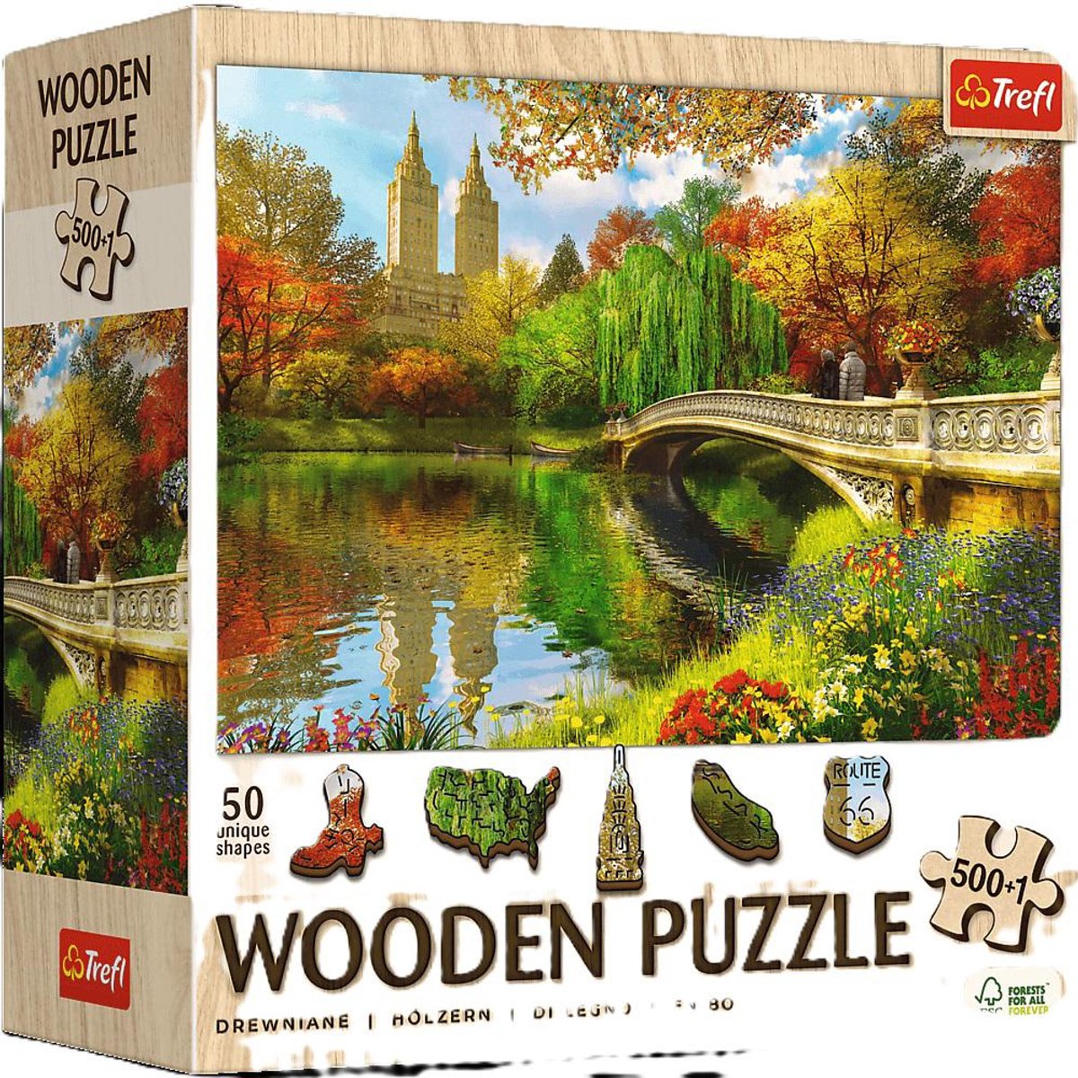 Houten Puzzel 501 Stukjes: Central Park, Manhattan, New York