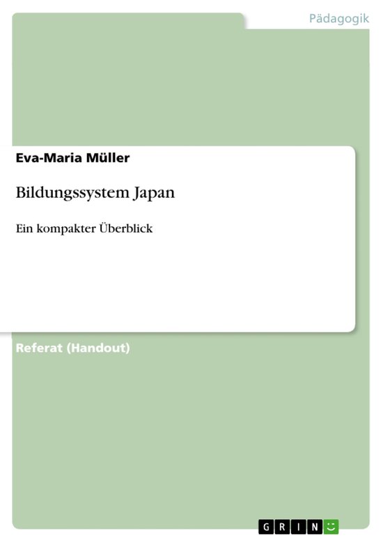 Bildungssystem Japan - cover