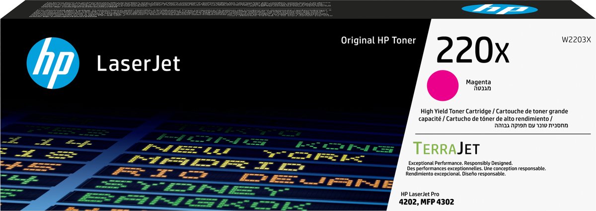 HP 220X LaserJet Toner Magenta (Hoge Capaciteit)