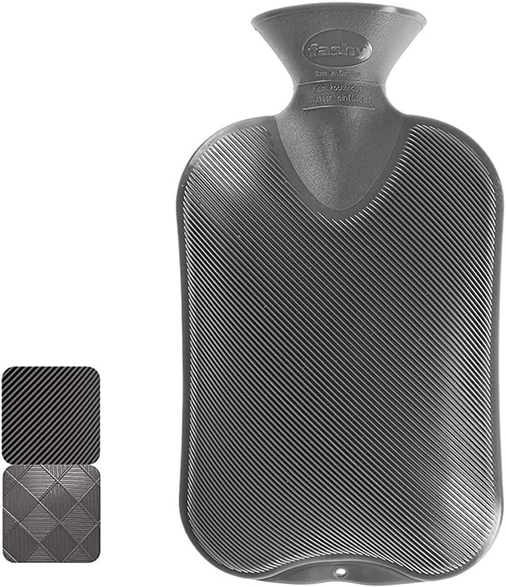 Warmwaterzak Enkelgeribbeld Antraciet 2 Liter