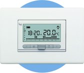CAME - Inbouw Digitale Thermostaat TH/350 - Voor Energie Efficiëntie & Wooncomfort - Compatibel met standaard schakelaars - Chronothermostaat met weekprogrammering - Differentiële en proportionele temperatuurregeling - Op batterijen - Wit