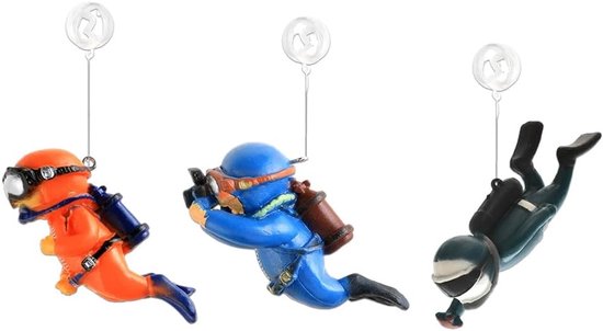 Allecto Plus - Ensemble de 3 poissons volants décoratifs pour aquarium - Décoration - Accessoires de vêtements pour bébé intéressants pour décoration de poissons - Paysage d'aquarium