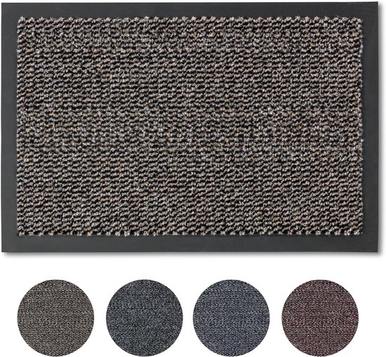 Paillasson antidérapant 80x120 cm - Tapis de nettoyage à séchage rapide pour l'intérieur