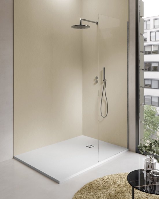 Sol de douche en pierre composite Veroni Madison 120x80x3cm Blanc