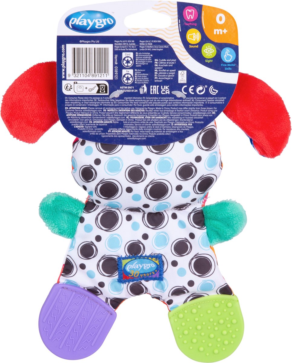 Crinkle Blankie Penny Puppy- rammelaar - Speelgoed Baby -knuffeldoekje - Baby Speelgoed - Educatief baby speelgoed- bijtring — afbeelding 3