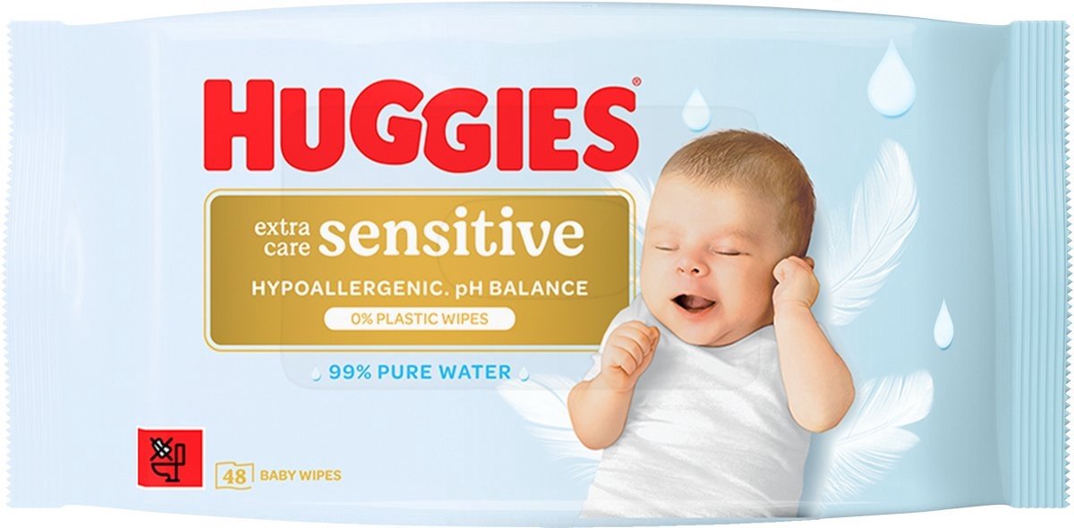 Huggies - Extra Care Sensitive - Billendoekjes - 48 babydoekjes - 1 x 48