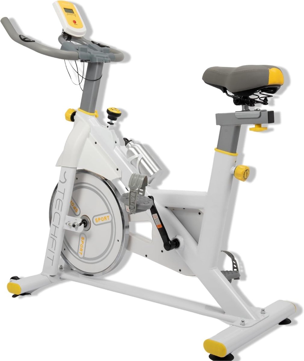 Hometrainer met 8 kg vliegwiel en magnetische weerstand – Fiets voor thuis met LCD-display en tablethouder