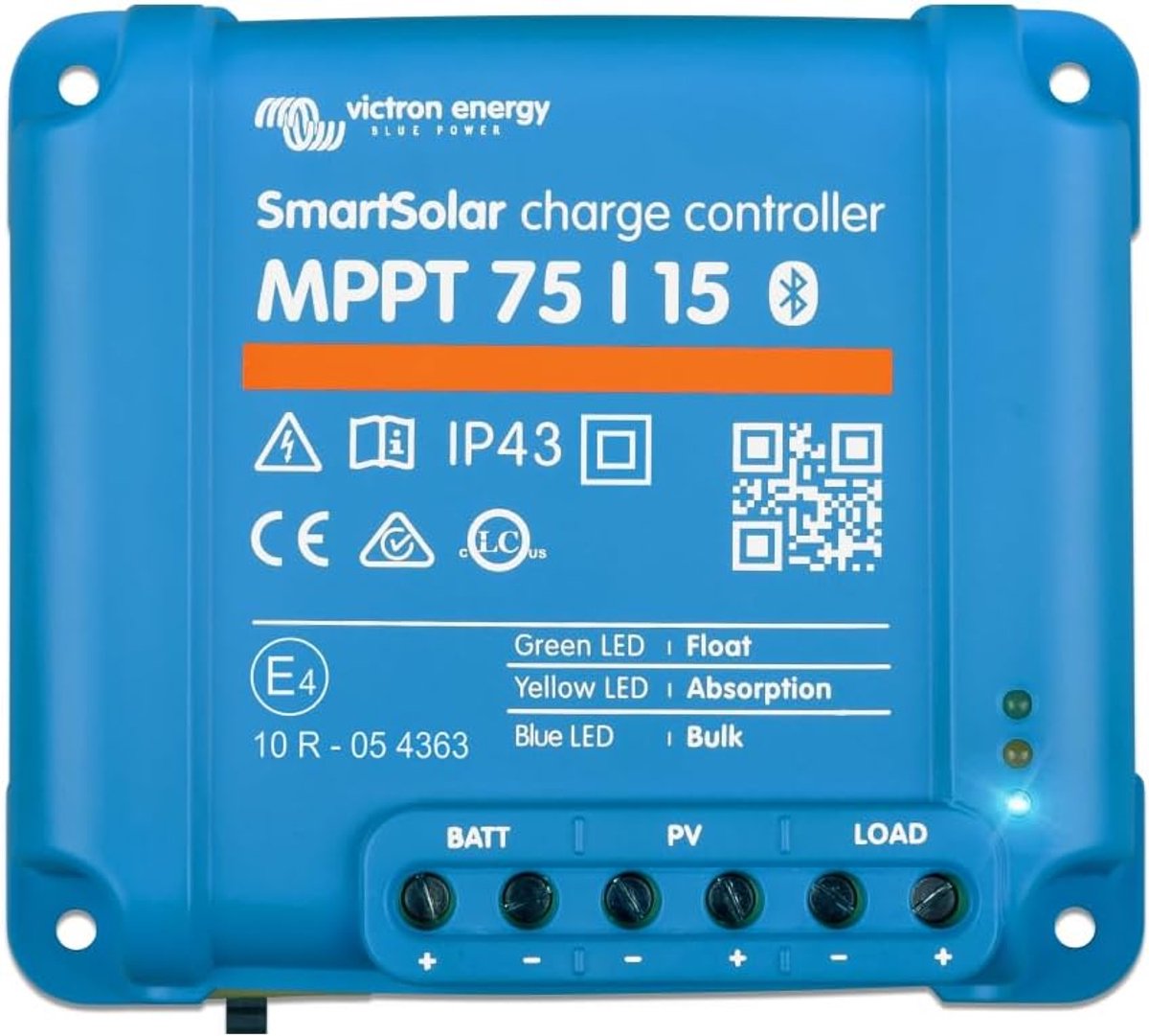 Zonne Laadregelaar MPPT 75V 15A voor 12/24 Volt met Bluetooth