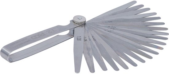 Voelermaat Metrische en Imperiale Spleetmeter 32 Blads Roestvrijstalen Spleetmeetinstrument 0,0015-0,035in(0,04-0,88mm Voelermaat Metrische en Imperiale Spleetmeter 32 Blads Roestvrijstalen Spleetmeetinstrument 0,0015-0,035in(0,04-0,88mm