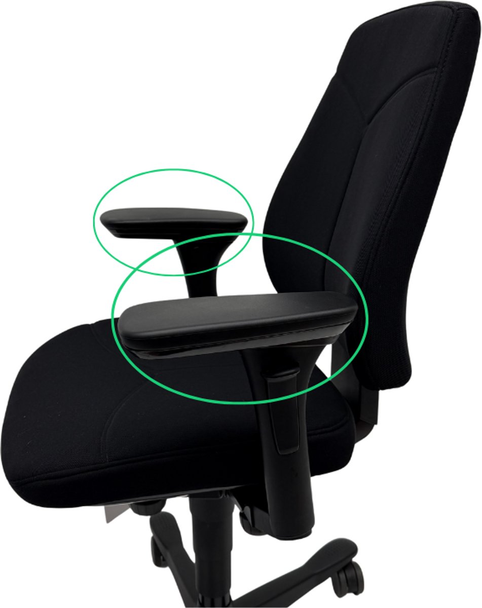 Jetchair - Set van 2 armpads geschikt voor Kinnarps 6000 - Armleuningen - Opdek - Geschikt voor bureaustoel Kinnarps 6000 - Armpad - Nieuw - 2 stuks