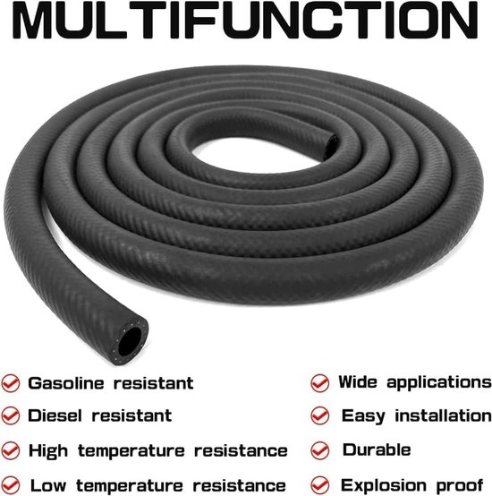Rubberen Melkslang kort, 8,5x10x180 mm zwart passend voor GEA 7021-7101