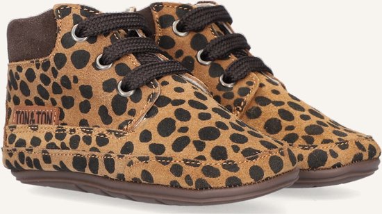 Ton & Ton Meisjes Sneakers Lief - Bruin - Suède - Maat 22