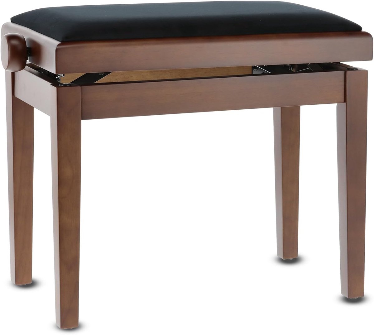 Pianobank Deluxe van Massief Hout - Verstelbare Hoogte en Comfortabele Velours Zitting