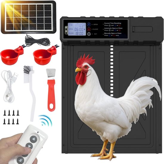 Automatische Kippenhokdeur Opener op Zonne-energie Automatische Kippenhokdeur Opener op Zonne-energie