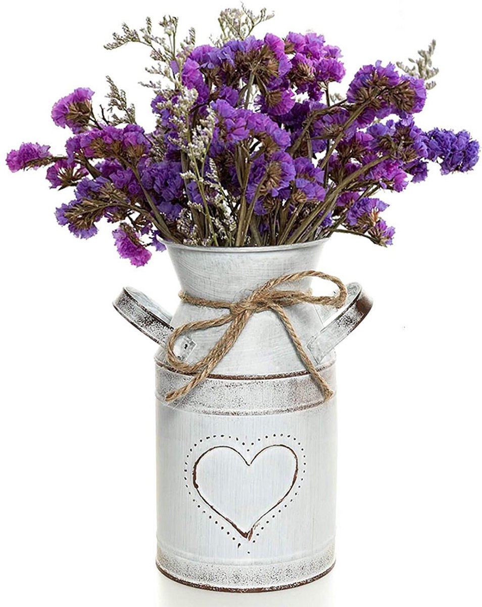 JeiibrZui Perfecte maat - Decoratieve boerderijvaas - Rustiek ontwerp en lichtgewicht constructie - 1 stuk - Perfect voor tafeldecoratie of shabby chic decor